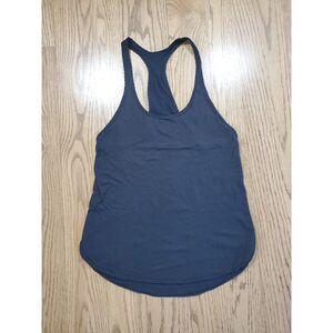 lululemon Womens 4 105F Singlet Scalloped Edges Black Athleisure Vintage VGUC